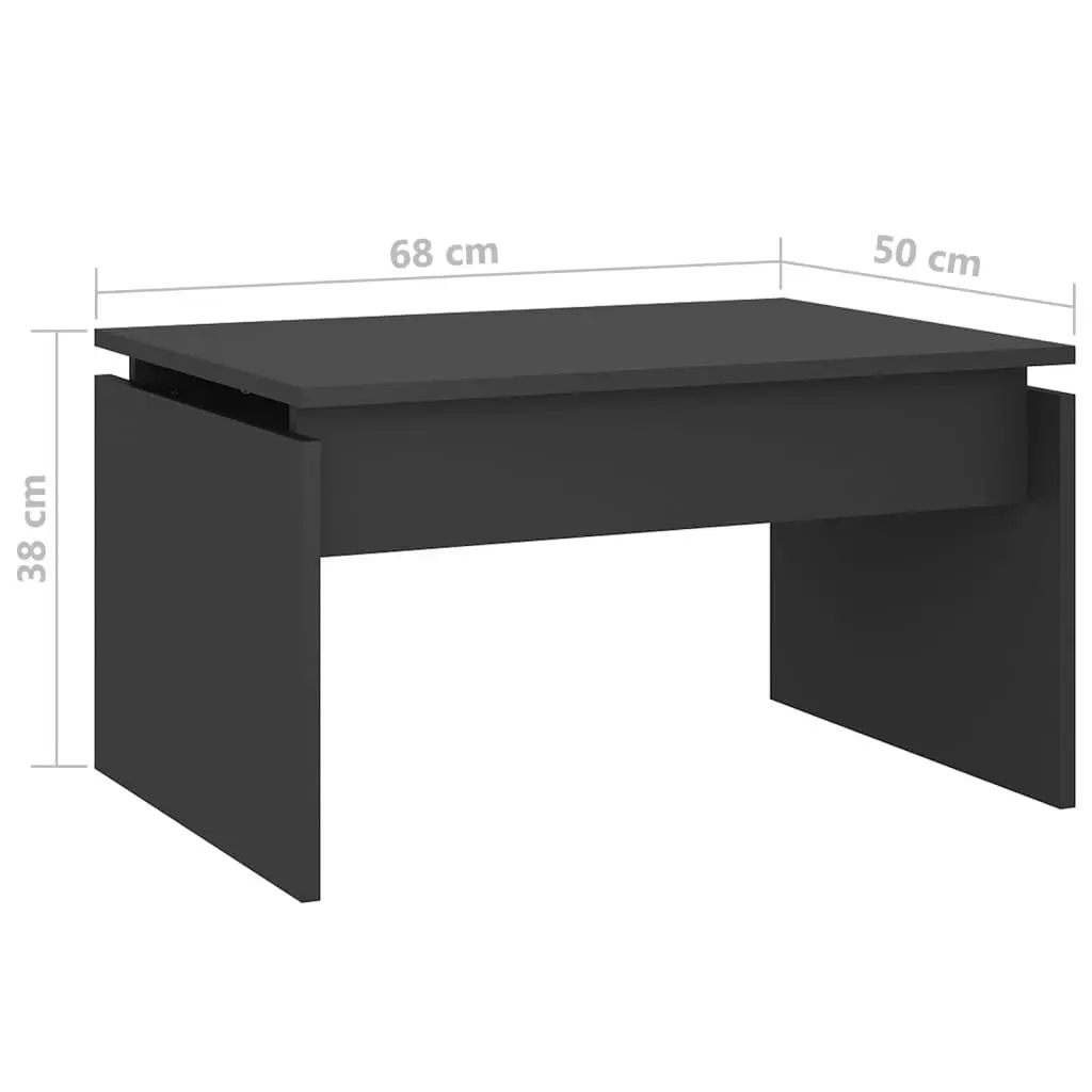 Coffee Table Grey 68x50x38 cm Engineered Wood 808334