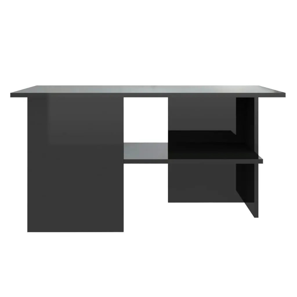 Coffee Table High Gloss Black 90x60x46.5 cm Engineered Wood 806856