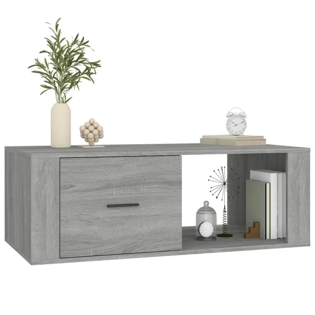 Coffee Table Grey Sonoma 100x50.5x35 cm Engineered Wood 816542