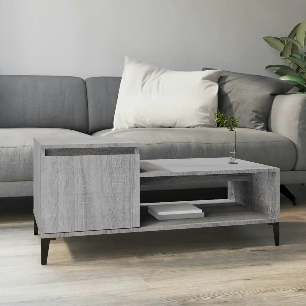 Coffee Table Grey Sonoma 100x50x45 cm Engineered Wood 821138