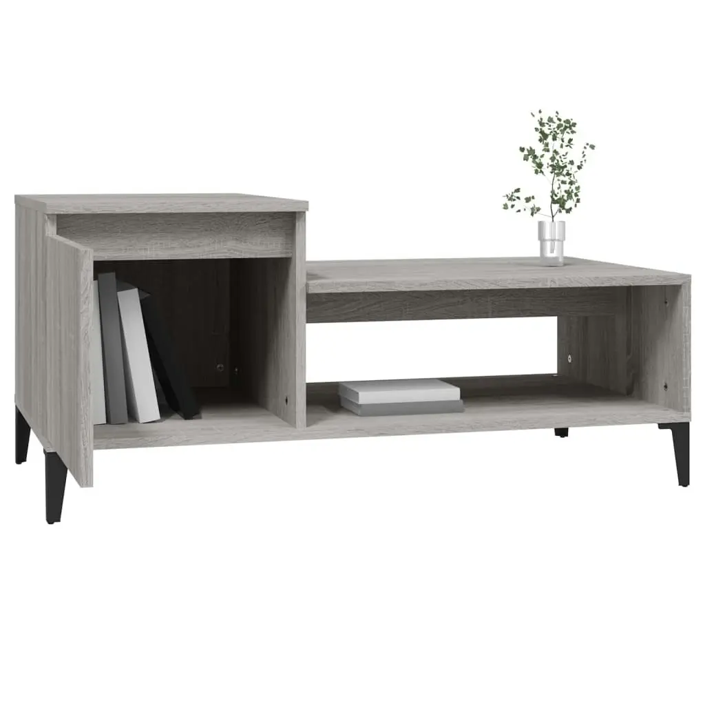 Coffee Table Grey Sonoma 100x50x45 cm Engineered Wood 821138