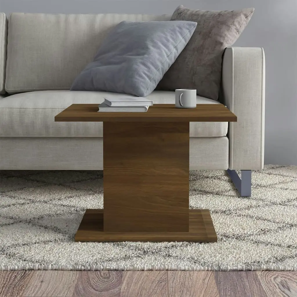 Coffee Table Brown Oak 55.5x55.5x40 cm Engineered Wood 813097