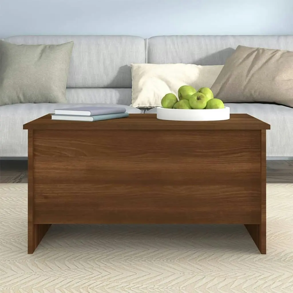 Coffee Table Brown Oak 80x55.5x41.5 cm Engineered Wood 819271