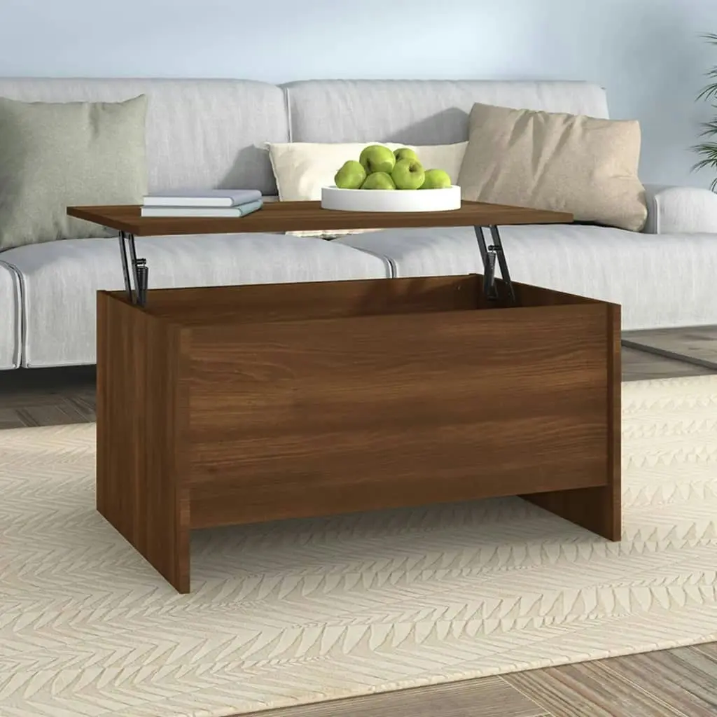 Coffee Table Brown Oak 80x55.5x41.5 cm Engineered Wood 819271