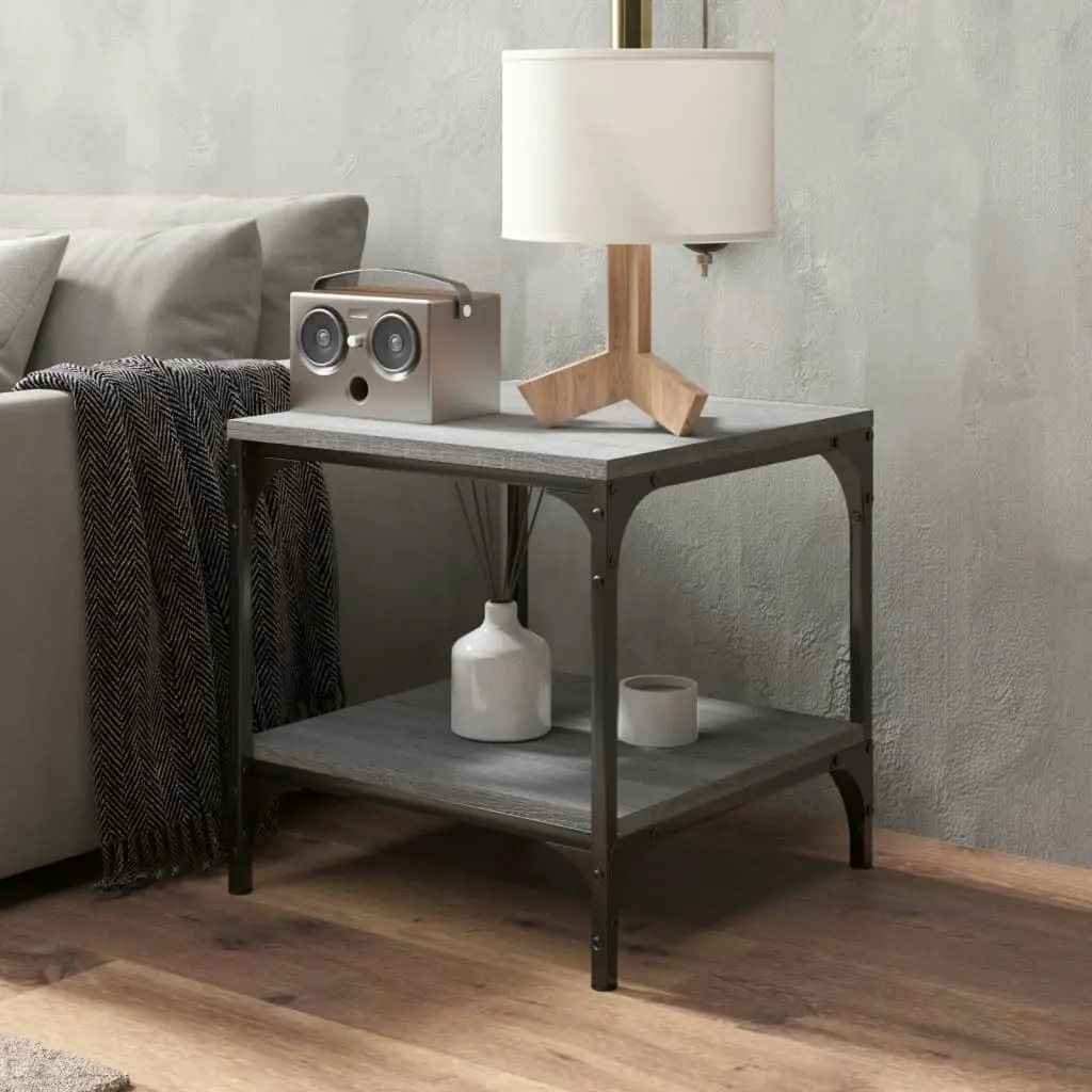 Coffee Table Grey Sonoma 50x50x40 cm Engineered Wood 819375