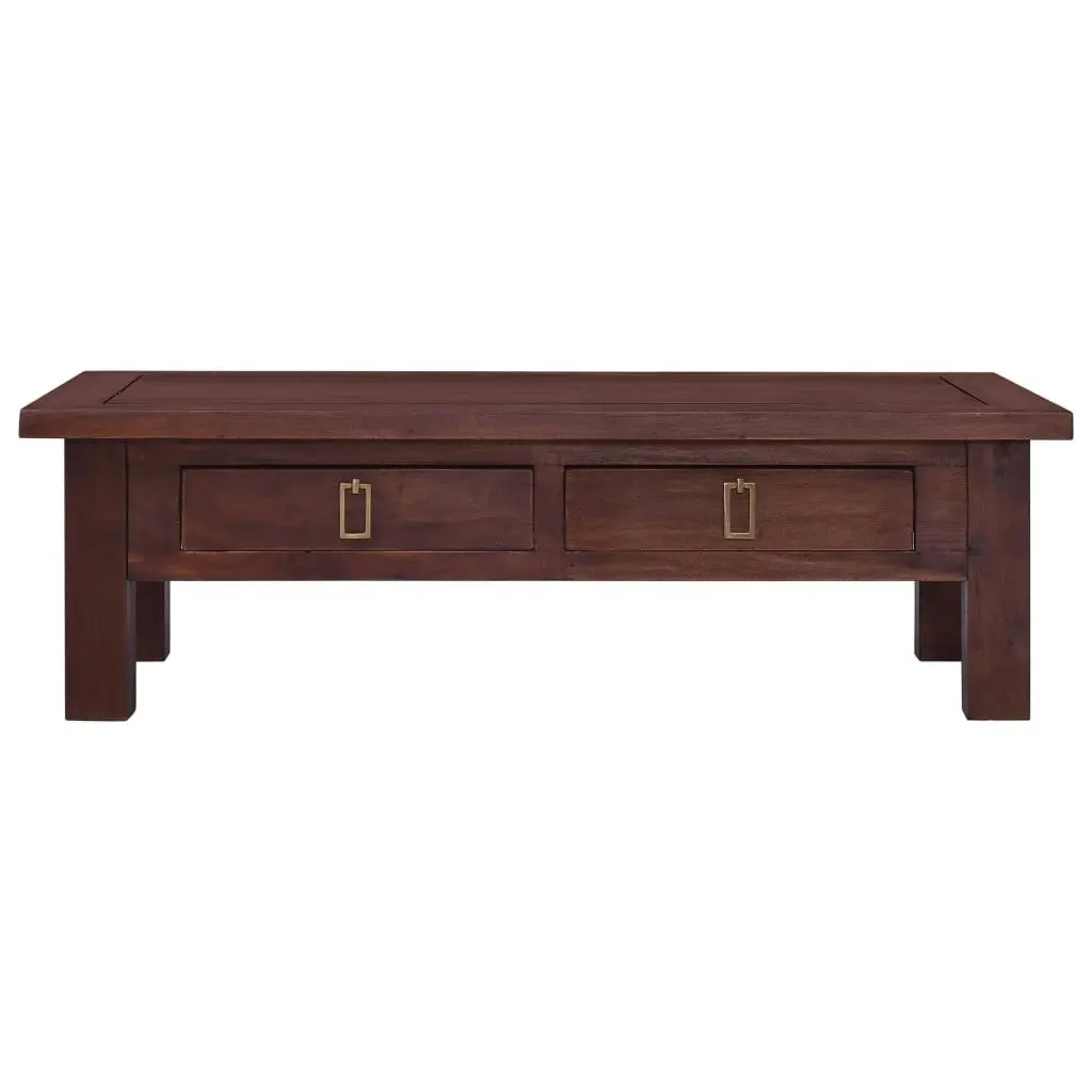 Coffee Table Classical Brown 100x50x30 cm Solid Mahogany Wood 288828