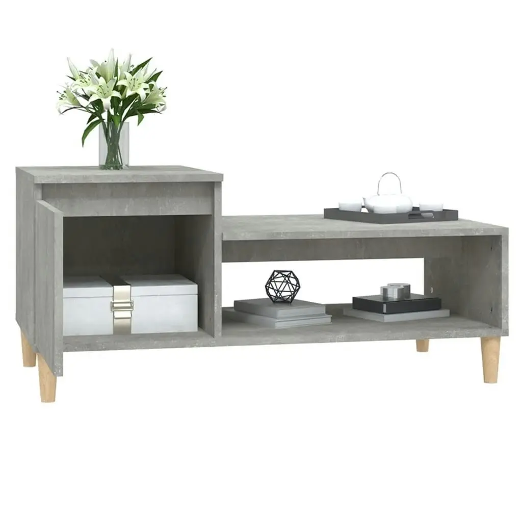 Coffee Table Concrete Grey 100x50x45 cm Engineered Wood 821128