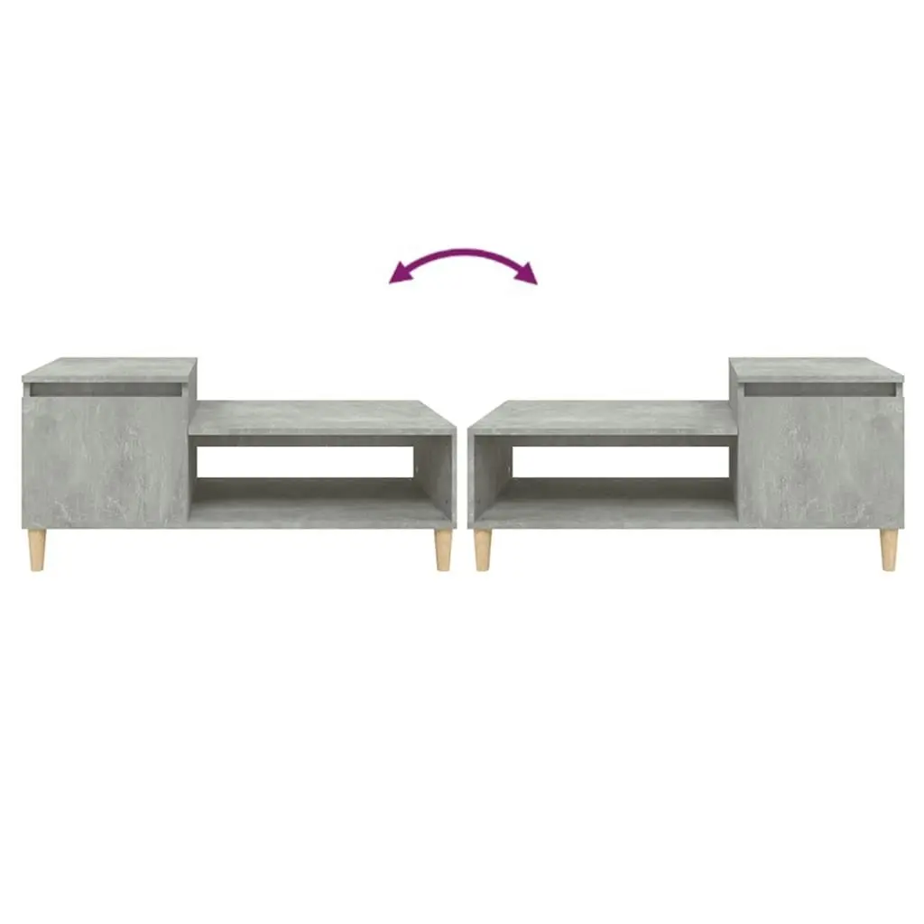 Coffee Table Concrete Grey 100x50x45 cm Engineered Wood 821128