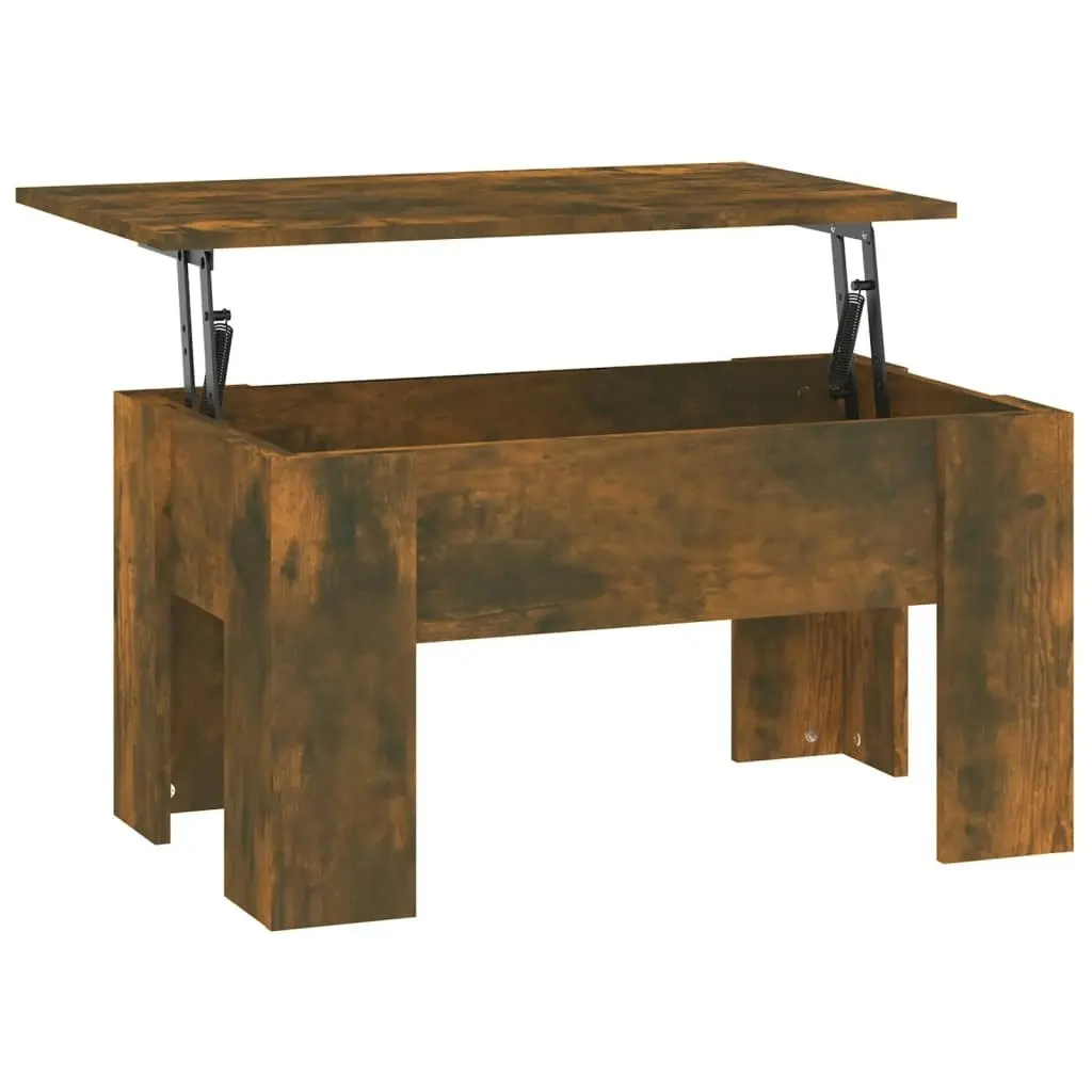 Coffee Table Smoked Oak 79x49x41 cm Engineered Wood 819281