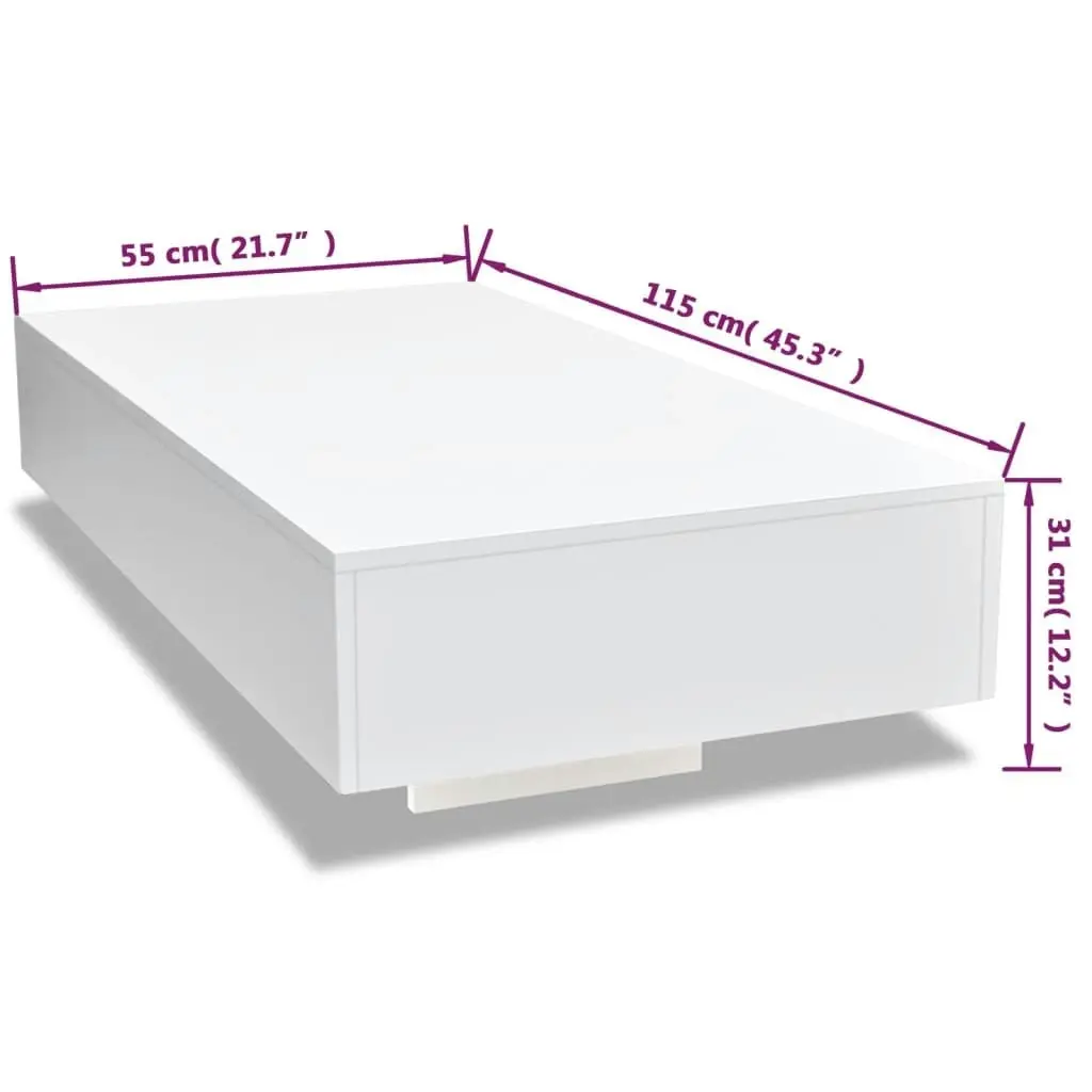 Coffee Table High Gloss White 244021