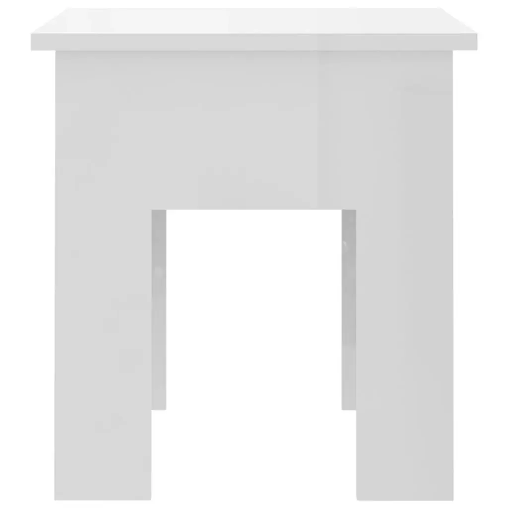 Coffee Table High Gloss White 40x40x42 cm Engineered Wood 810250