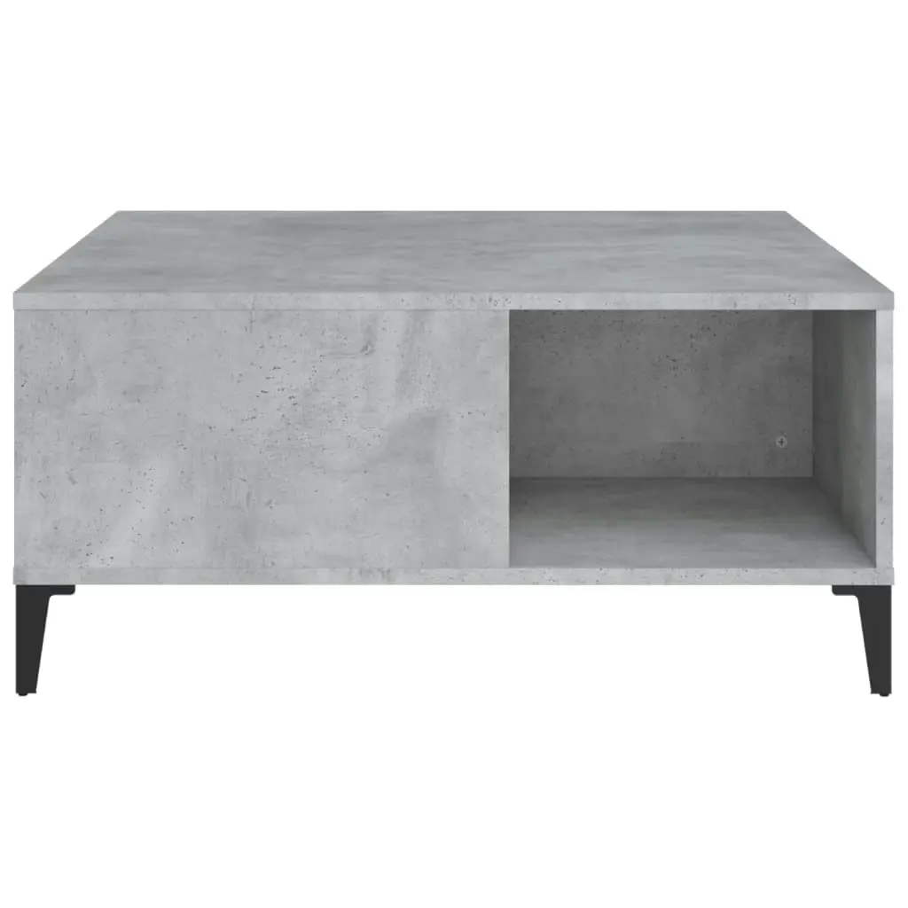 Coffee Table Concrete Grey 80x80x36.5 cm Engineered Wood 821104