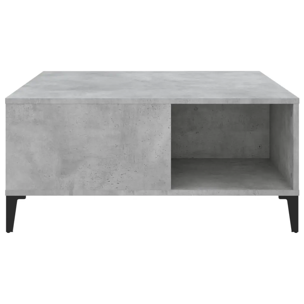 Coffee Table Concrete Grey 80x80x36.5 cm Engineered Wood 821104