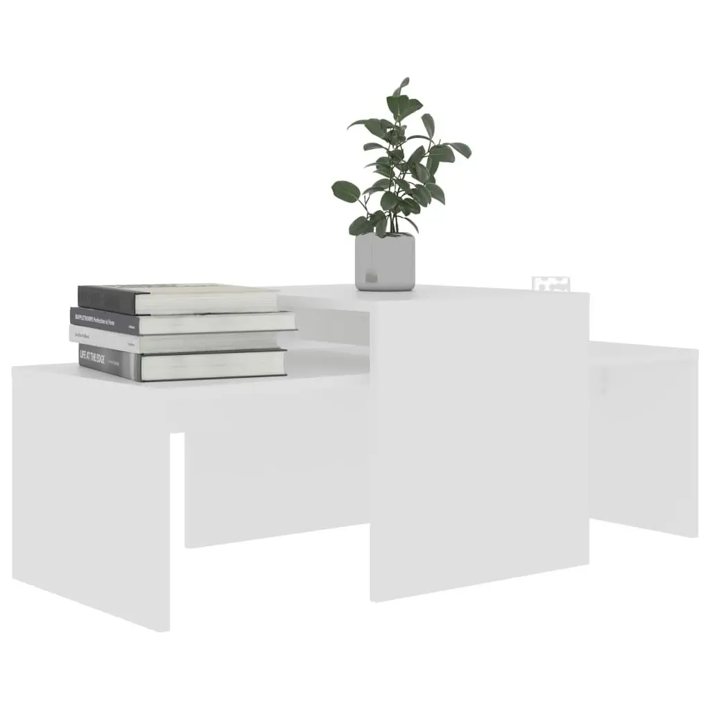 Coffee Table Set White 100x48x40 cm Engineered Wood 802912