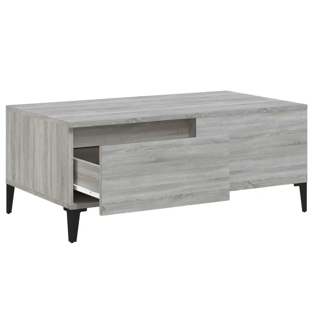 Coffee Table Grey Sonoma 90x50x36.5 cm Engineered Wood 821122