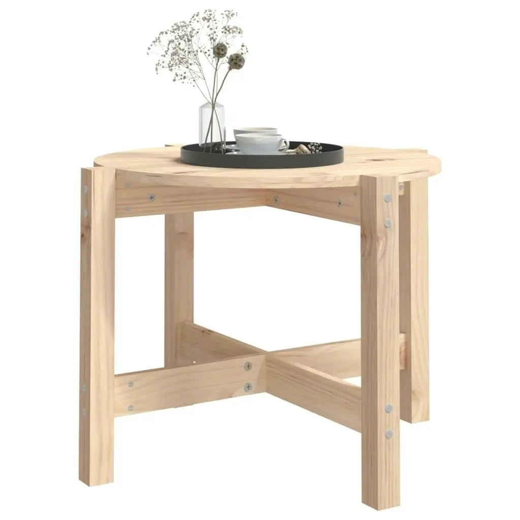 Coffee Table Ø 62,5x45 cm Solid Wood Pine 822302