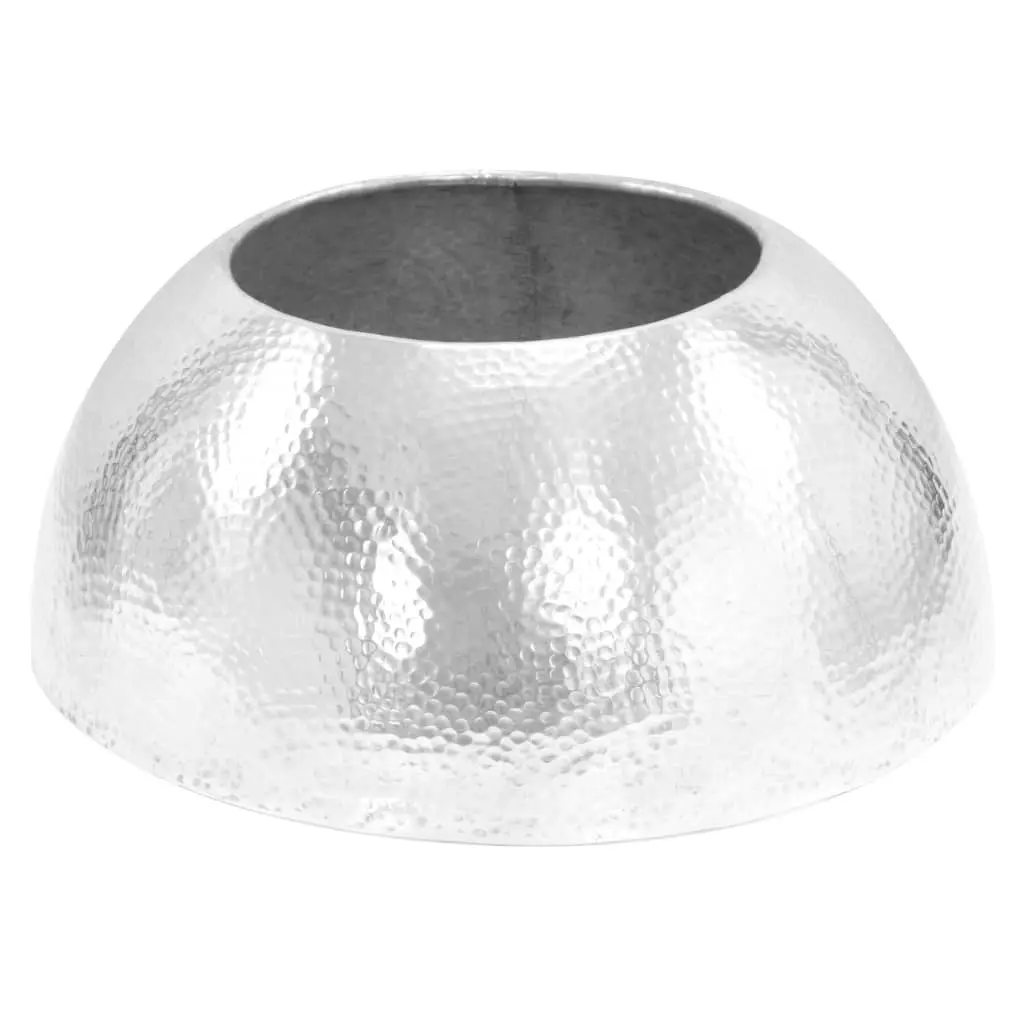 Coffee Table Hammered Aluminium 70x30 cm Silver 246507