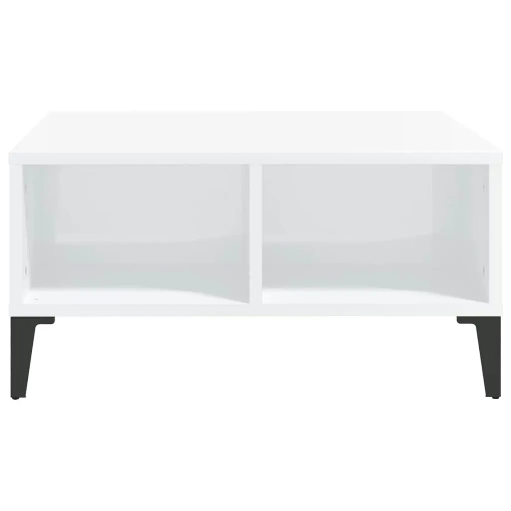 Coffee Table High Gloss White 60x60x30 cm Engineered Wood 805992