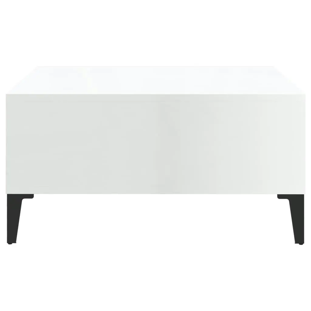 Coffee Table High Gloss White 60x60x30 cm Engineered Wood 805992