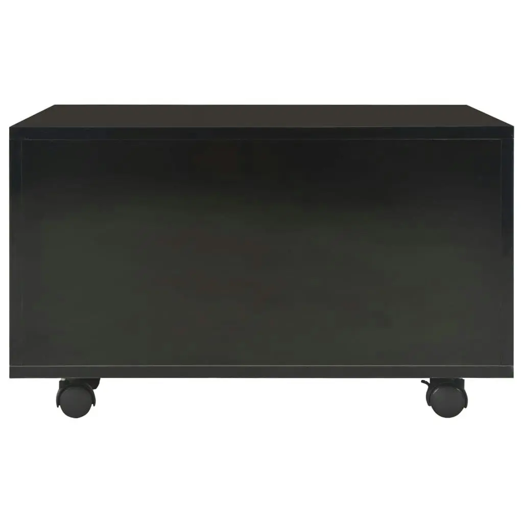 Coffee Table High Gloss Black 60x60x35 cm Engineered Wood 283722