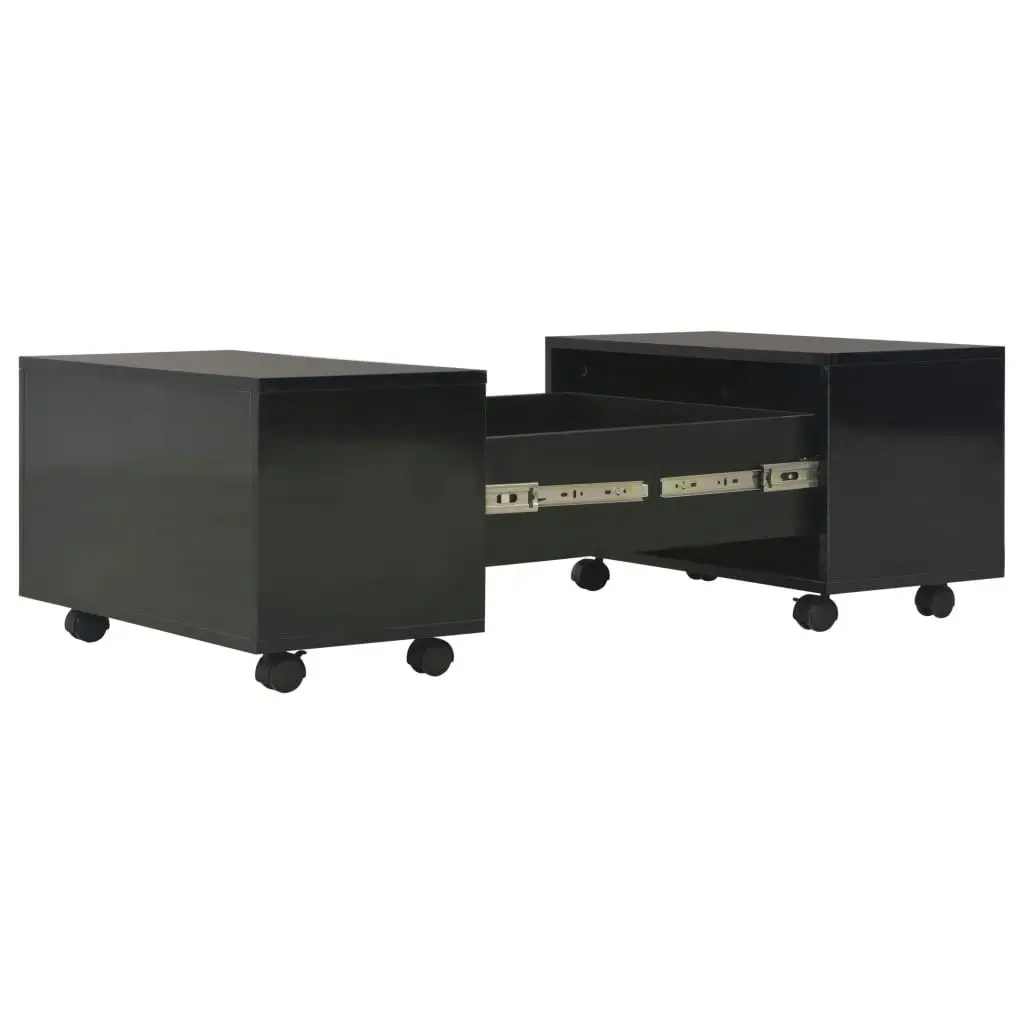 Coffee Table High Gloss Black 60x60x35 cm Engineered Wood 283722