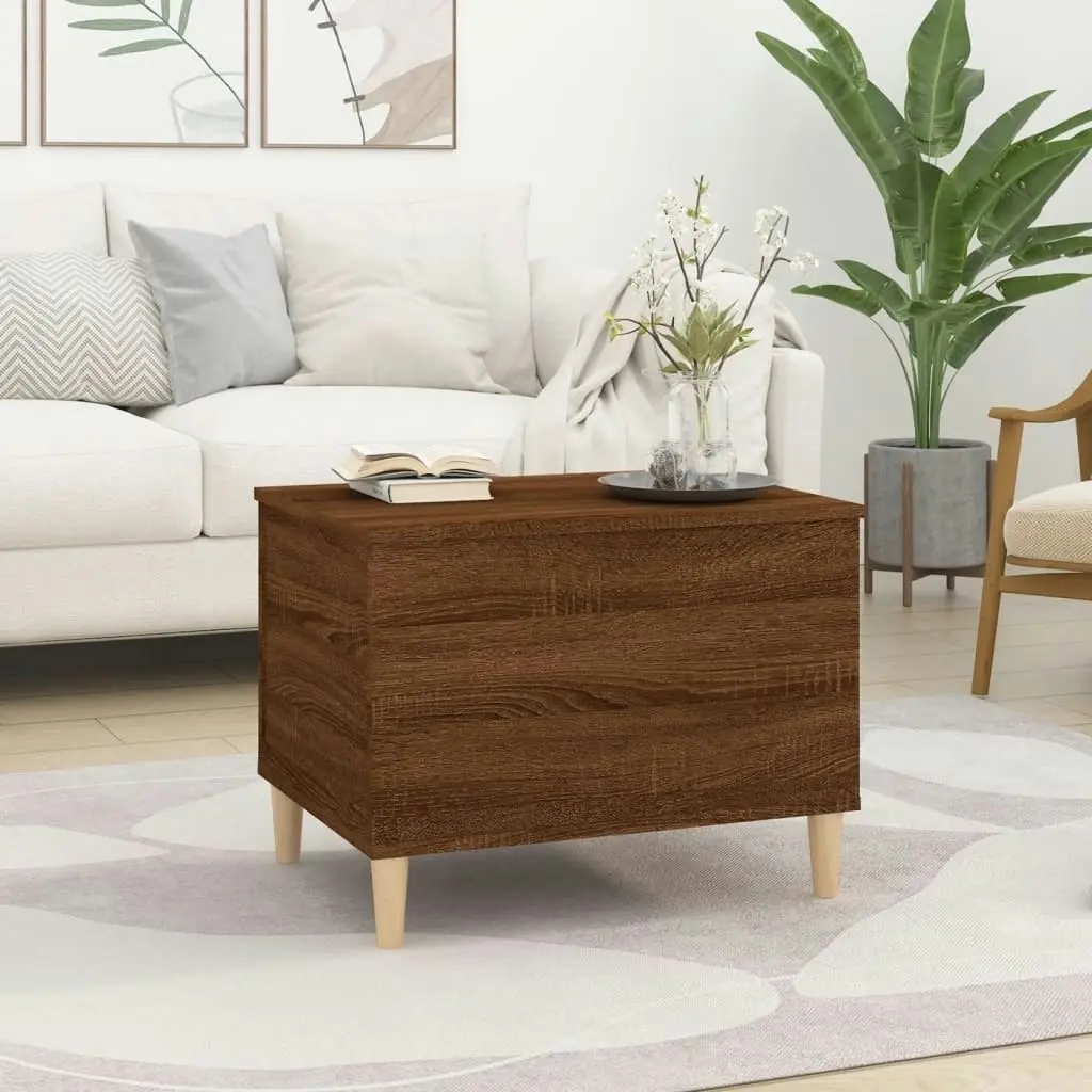 Coffee Table Brown Oak 60x44.5x45 cm Engineered Wood 819571