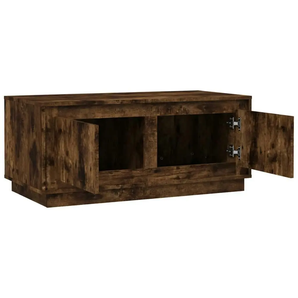 Coffee Table Smoked Oak 102x50x44 cm Engineered Wood 819881