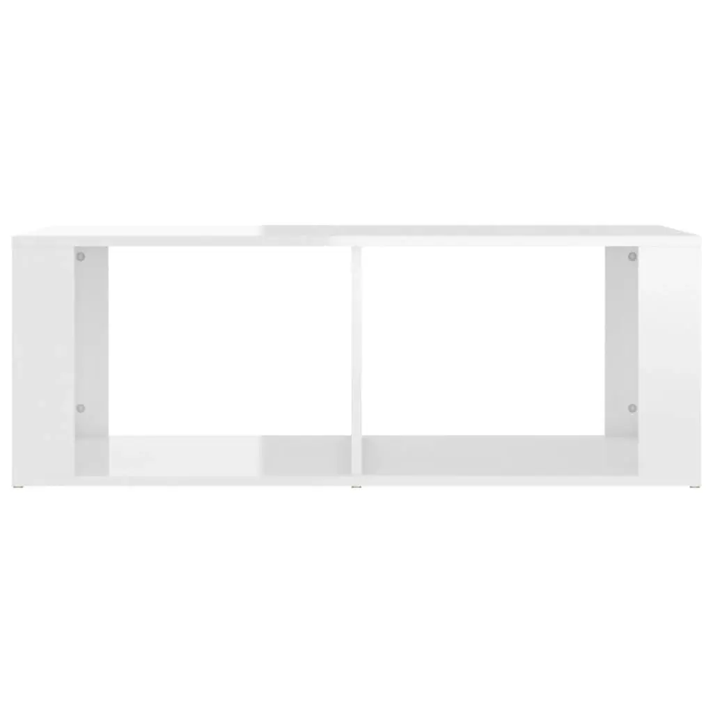 Coffee Table High Gloss White 100x50x36 cm Engineered Wood 816522