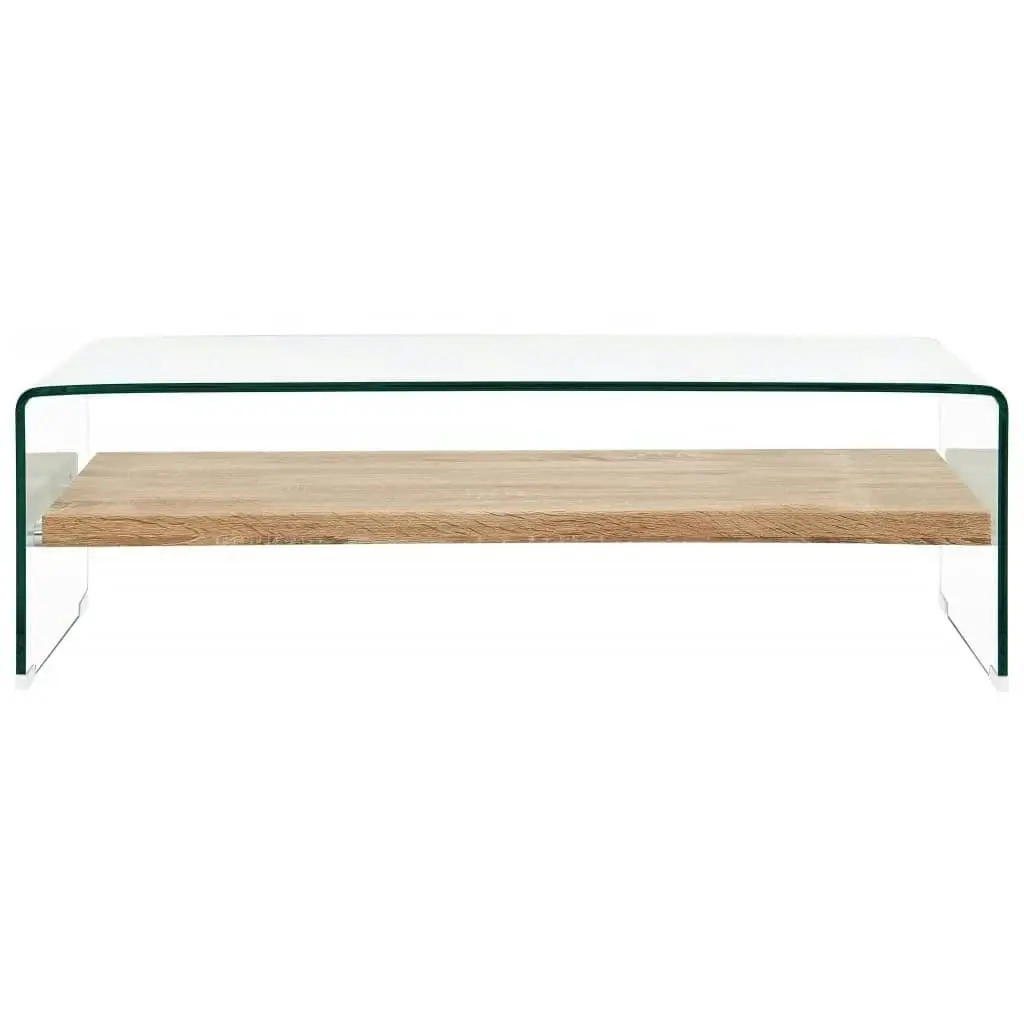 Coffee Table Clear 98x45x31 cm Tempered Glass 284743