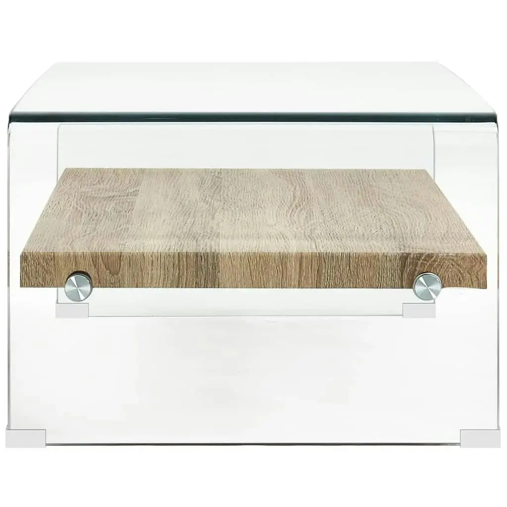 Coffee Table Clear 98x45x31 cm Tempered Glass 284743