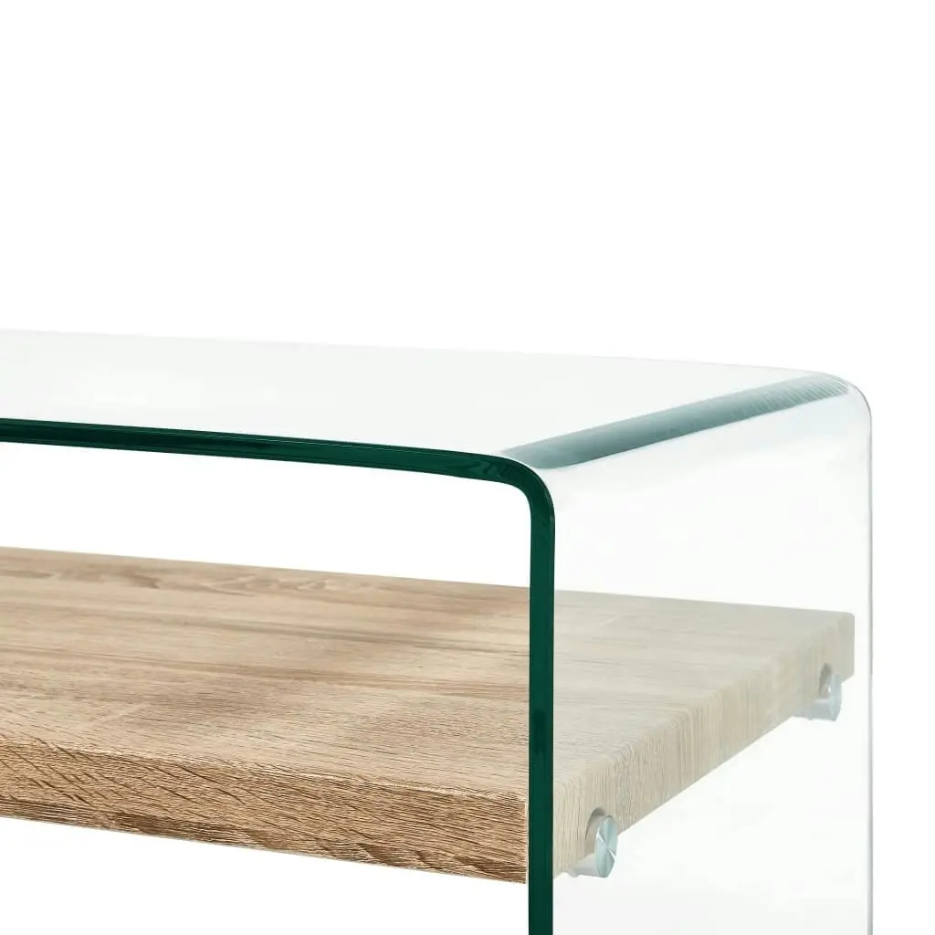 Coffee Table Clear 98x45x31 cm Tempered Glass 284743