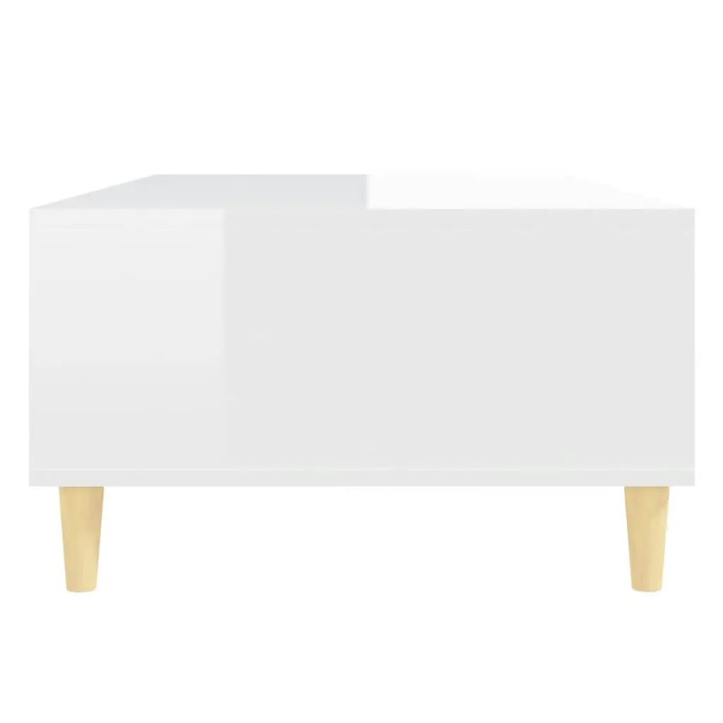 Coffee Table High Gloss White 103.5x60x35 cm Engineered Wood 806019