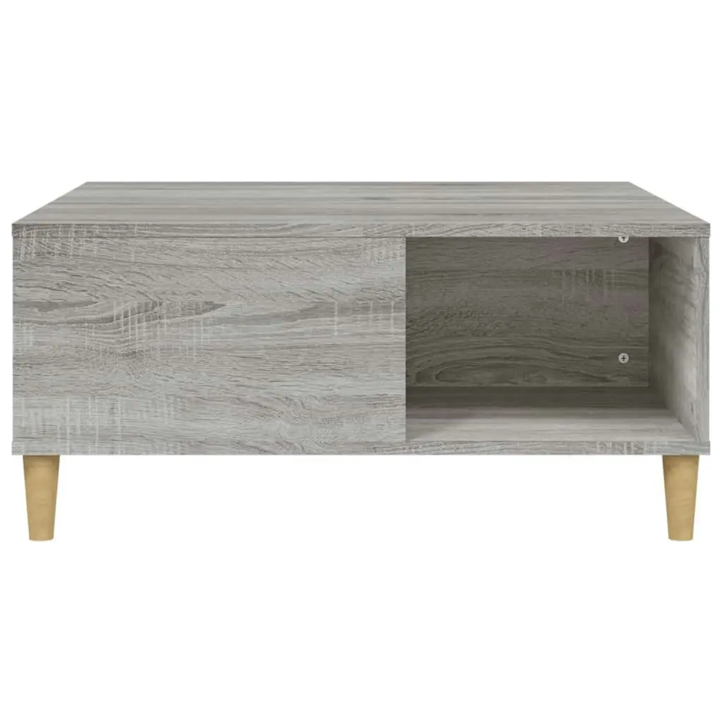 Coffee Table Grey Sonoma 80x80x36.5 cm Engineered Wood 821098