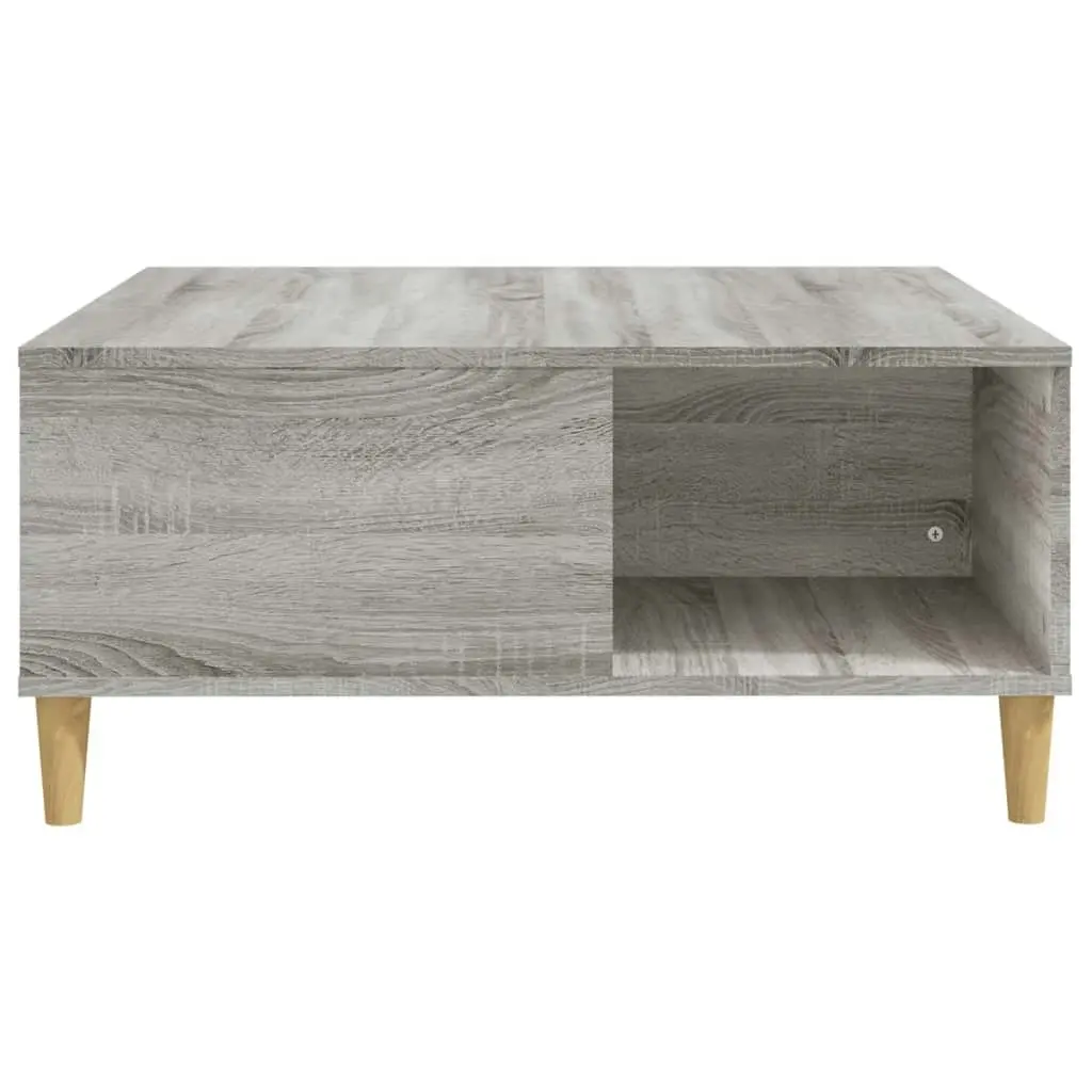 Coffee Table Grey Sonoma 80x80x36.5 cm Engineered Wood 821098