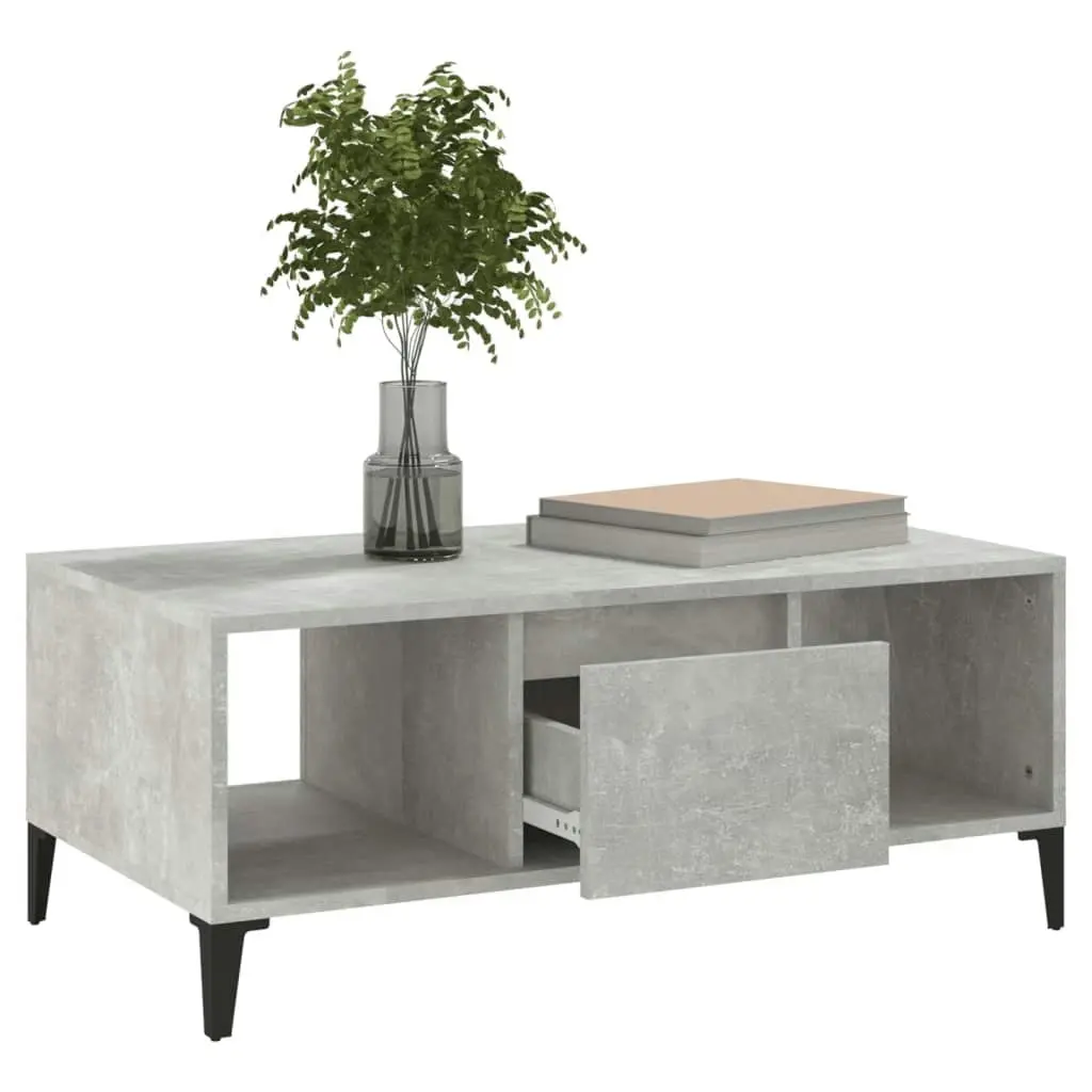 Coffee Table Concrete Grey 90x50x36.5 cm Engineered Wood 821072