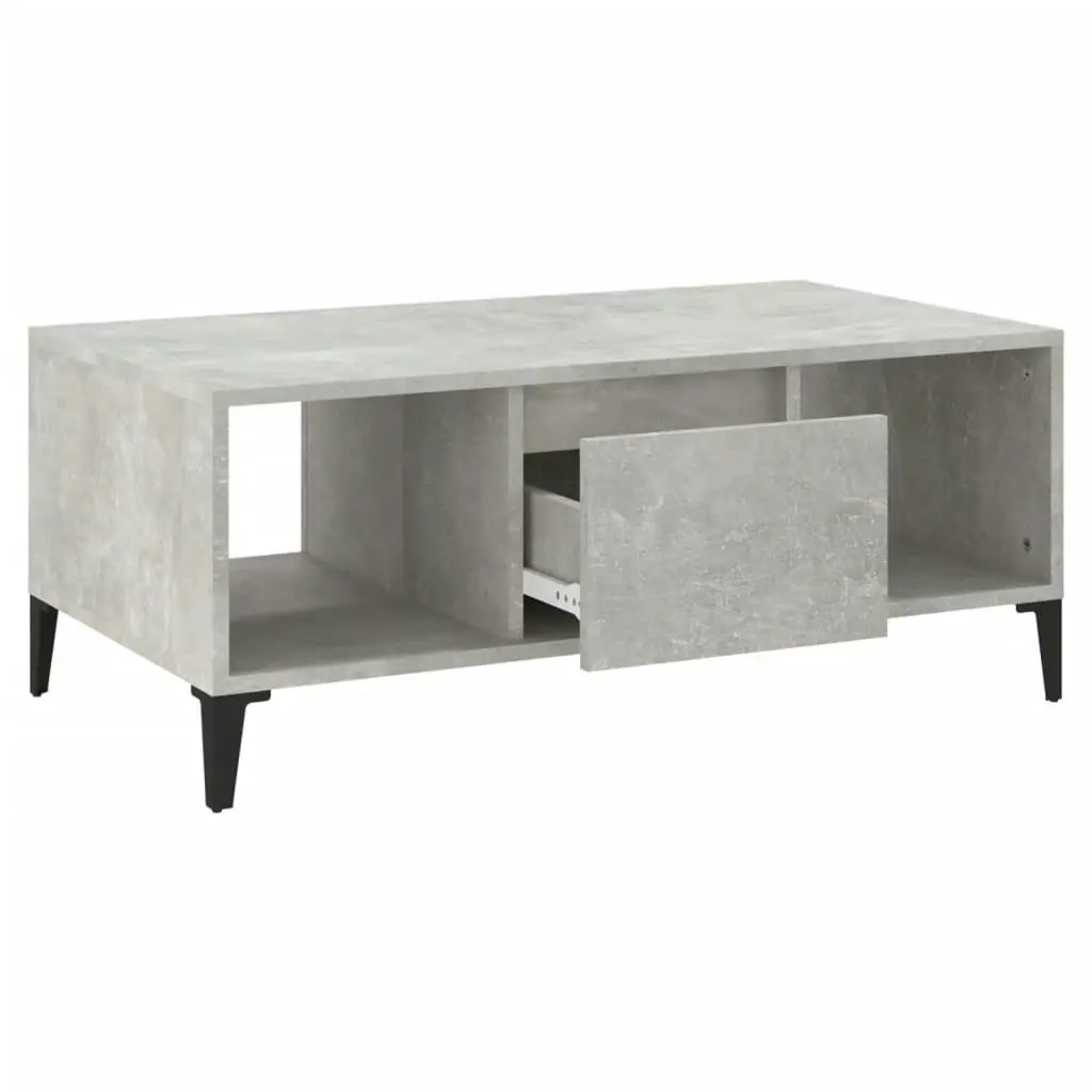 Coffee Table Concrete Grey 90x50x36.5 cm Engineered Wood 821072