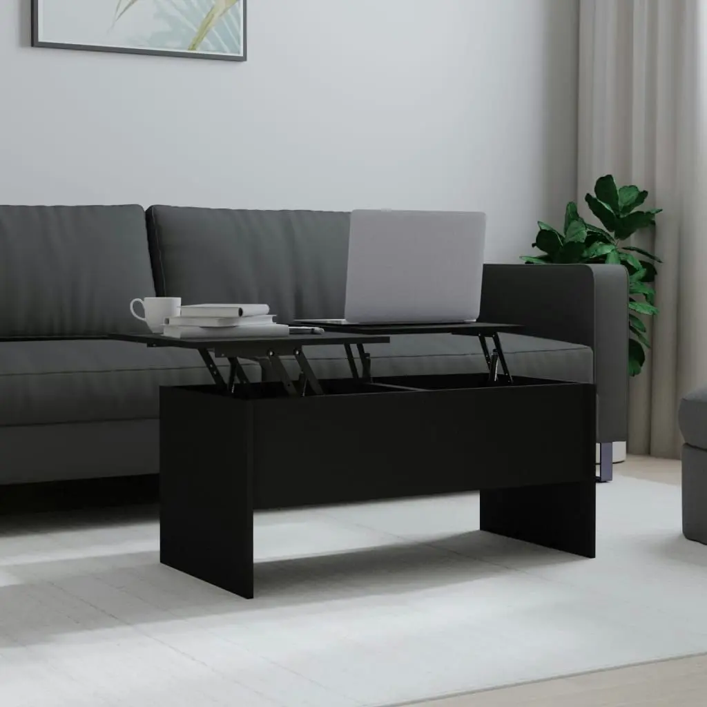 Coffee Table Black 102x50.5x46.5 cm Engineered Wood 809720