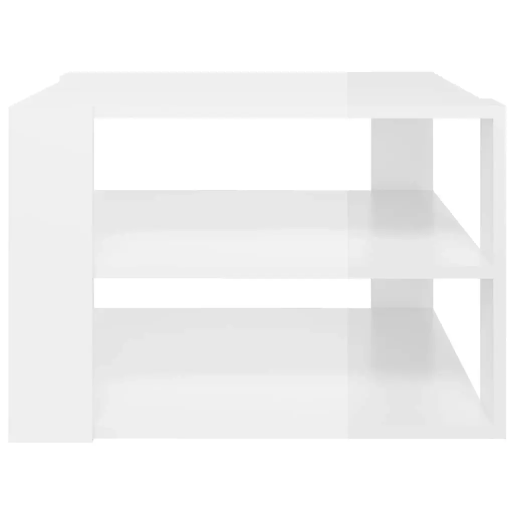 Coffee Table High Gloss White 60x60x40 cm Engineered Wood 806325