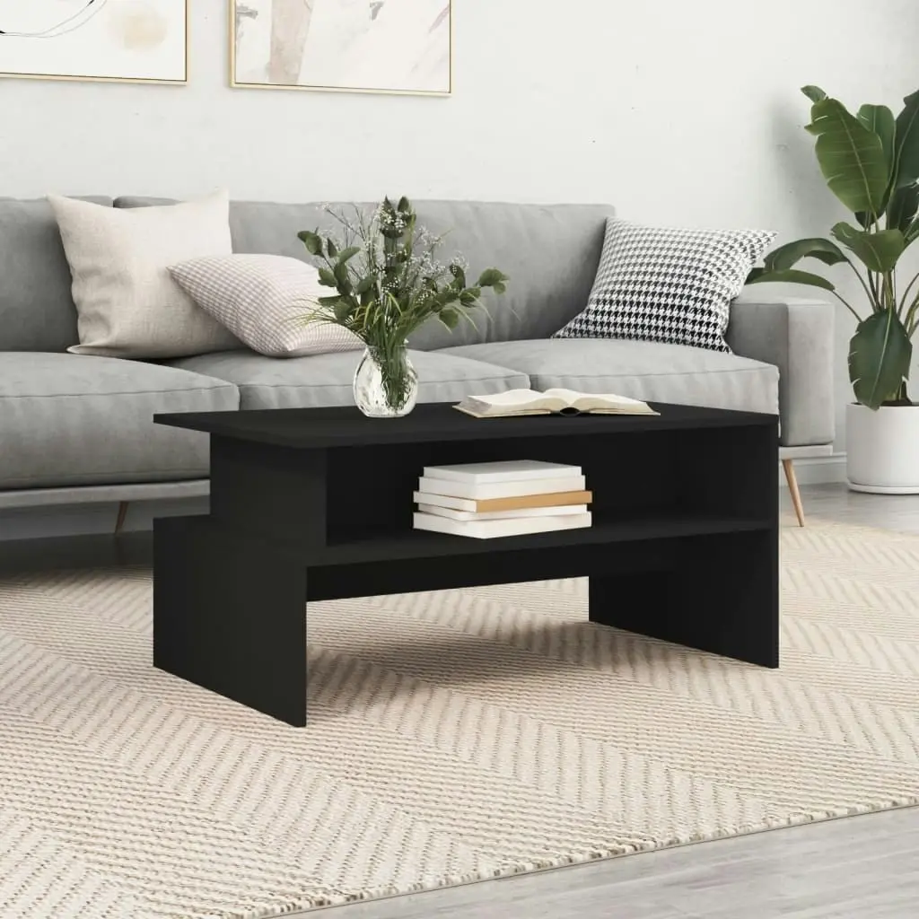 Coffee Table Black 90x55x42.5 cm Engineered Wood 834279