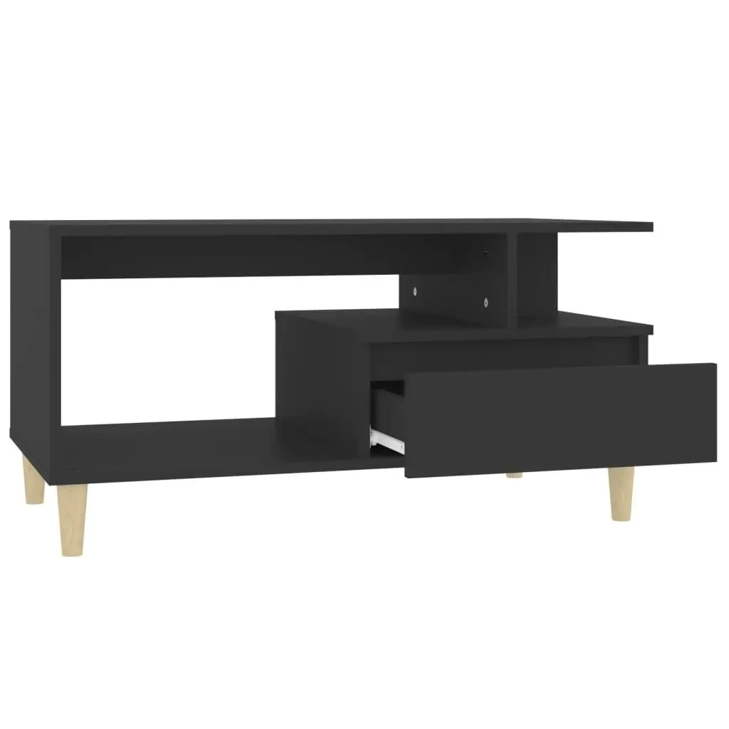 Coffee Table Black 90x49x45 cm Engineered Wood 819613