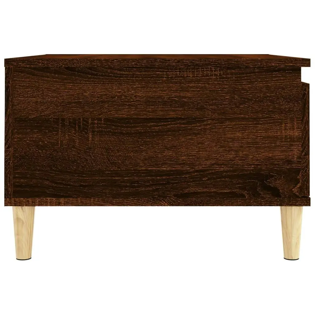 Coffee Table Brown Oak 55x55x36.5 cm Engineered Wood 821083