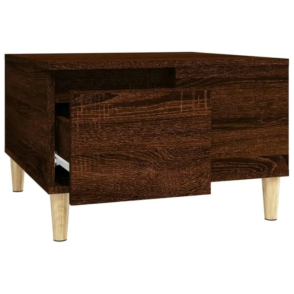 Coffee Table Brown Oak 55x55x36.5 cm Engineered Wood 821083