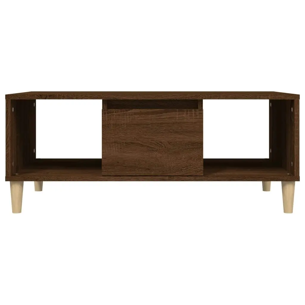 Coffee Table Brown Oak 90x50x36.5 cm Engineered Wood 821067