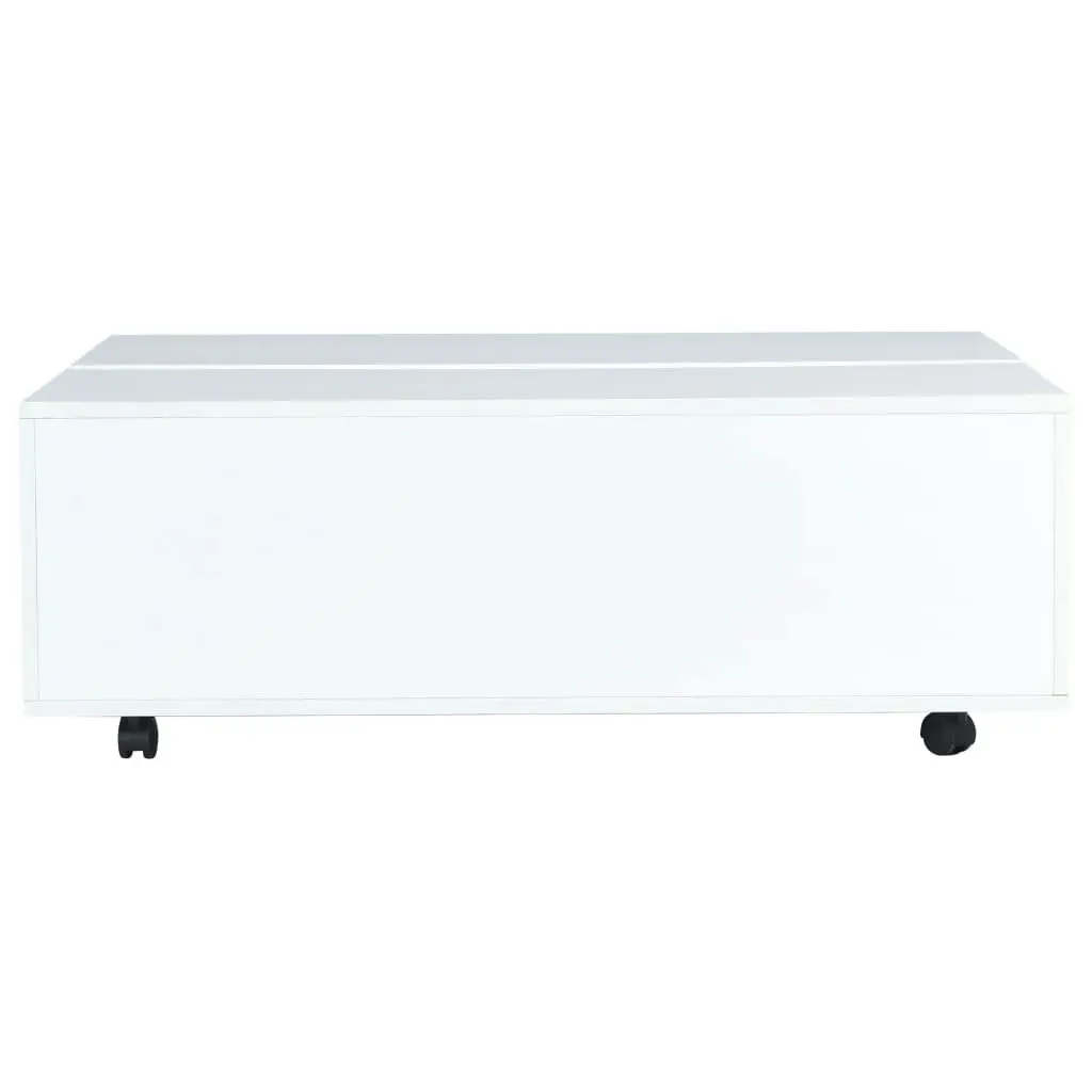 Coffee Table High Gloss White 100x100x35 cm 283724