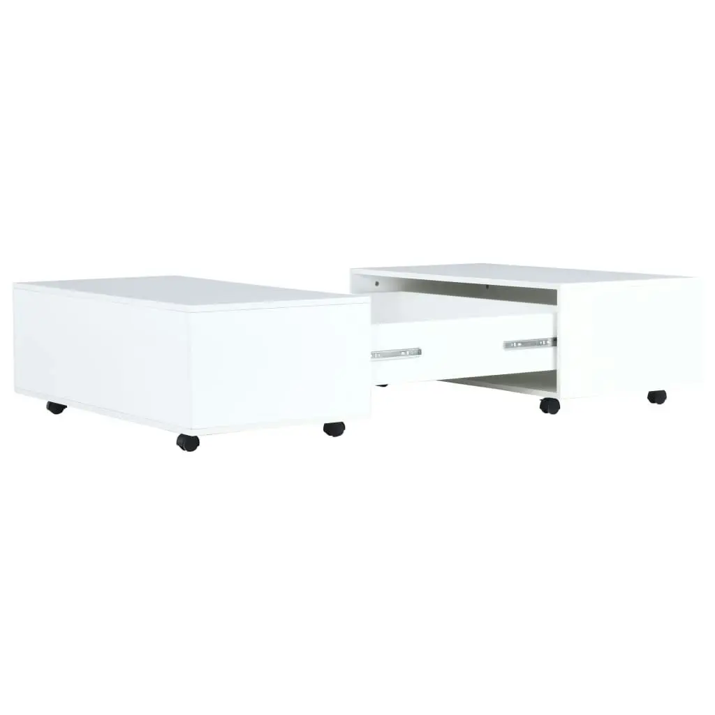 Coffee Table High Gloss White 100x100x35 cm 283724