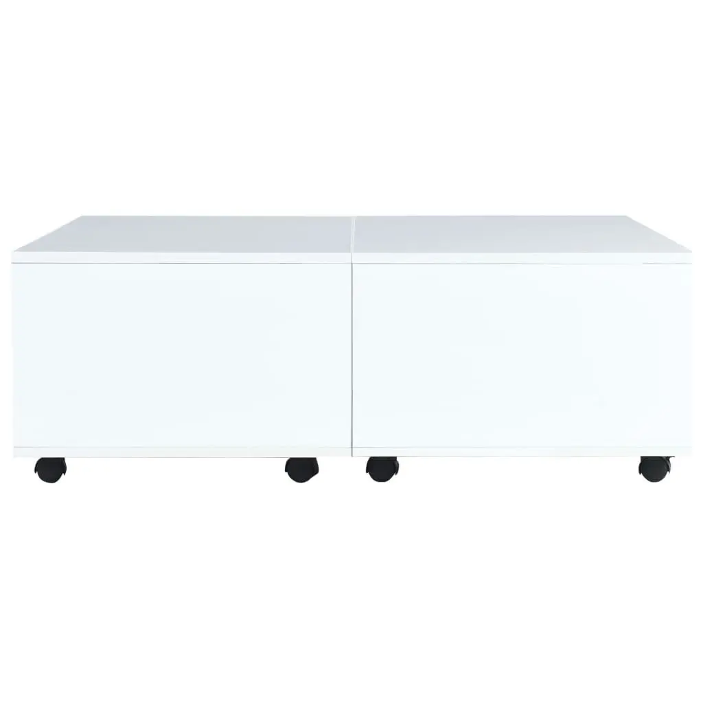 Coffee Table High Gloss White 100x100x35 cm 283724