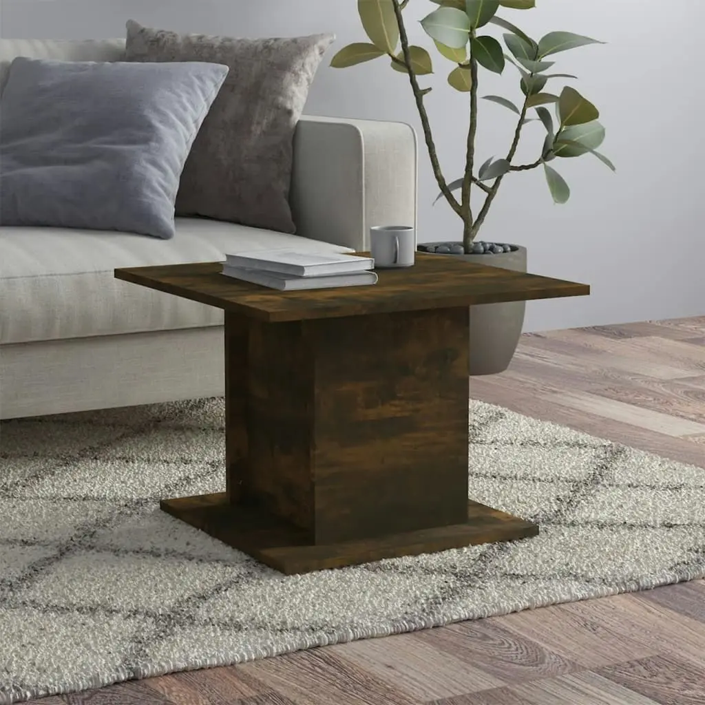 Coffee Table Smoked Oak 55.5x55.5x40 cm Engineered Wood 813095