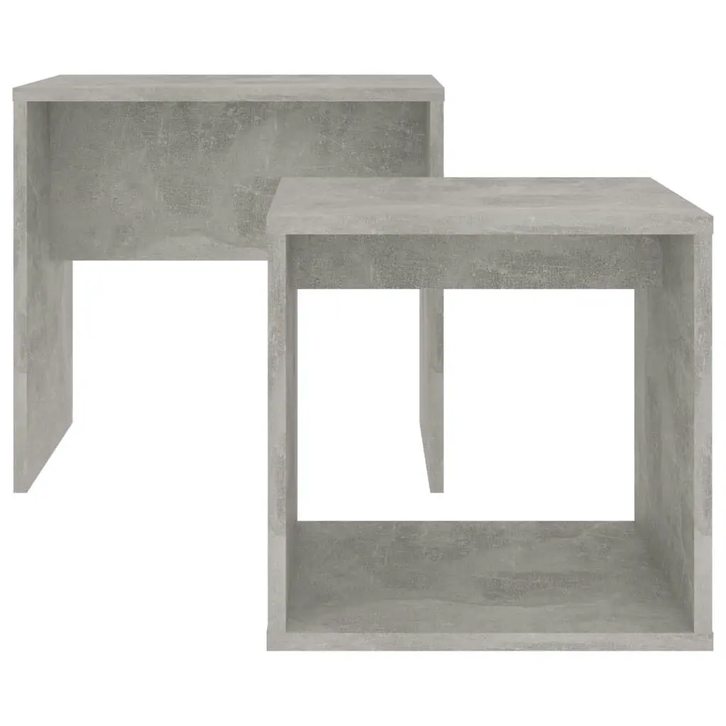 Coffee Table Set Concrete Grey 48x30x45 cm Engineered Wood 802889