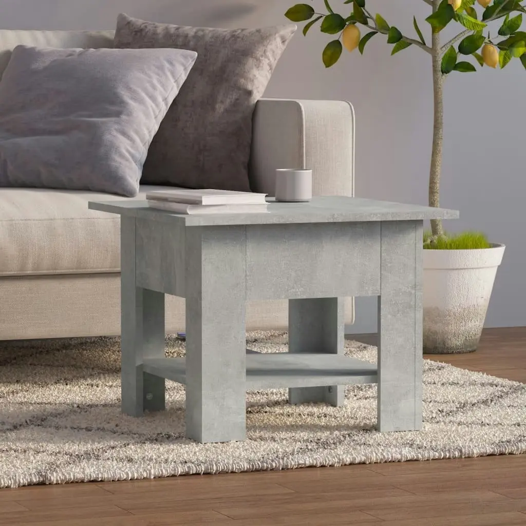 Coffee Table Concrete Grey 55x55x42 cm Engineered Wood 810266