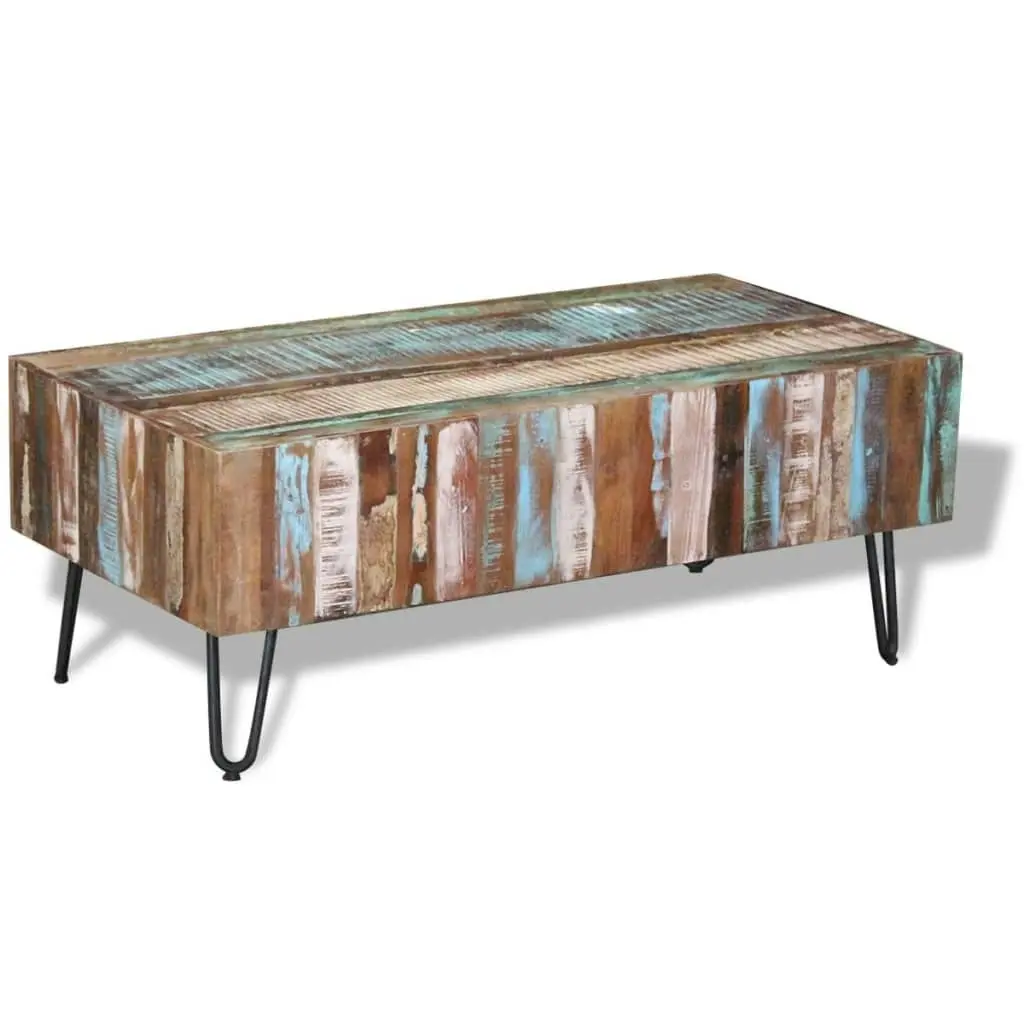 Coffee Table Solid Reclaimed Wood 100x50x38 cm 243455